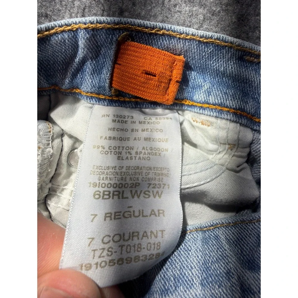 Cat & Jack Boys Size 7 Regular Light Wash Stretch Denim Jeans Adjustable Waist